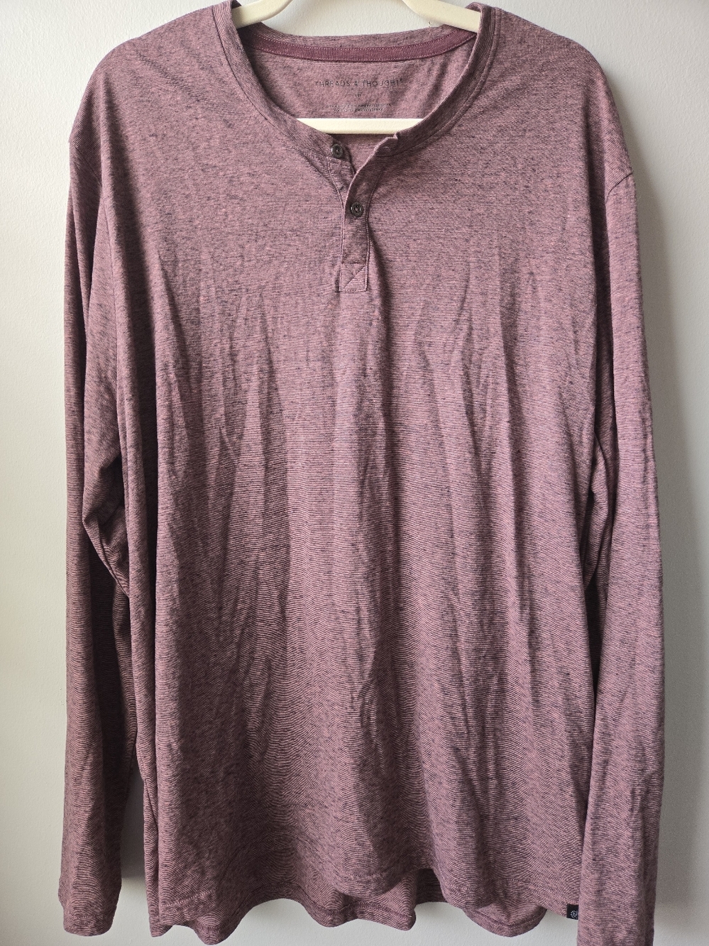 Threads 4 Thought Long-Sleeve Henley in Mauve Heather